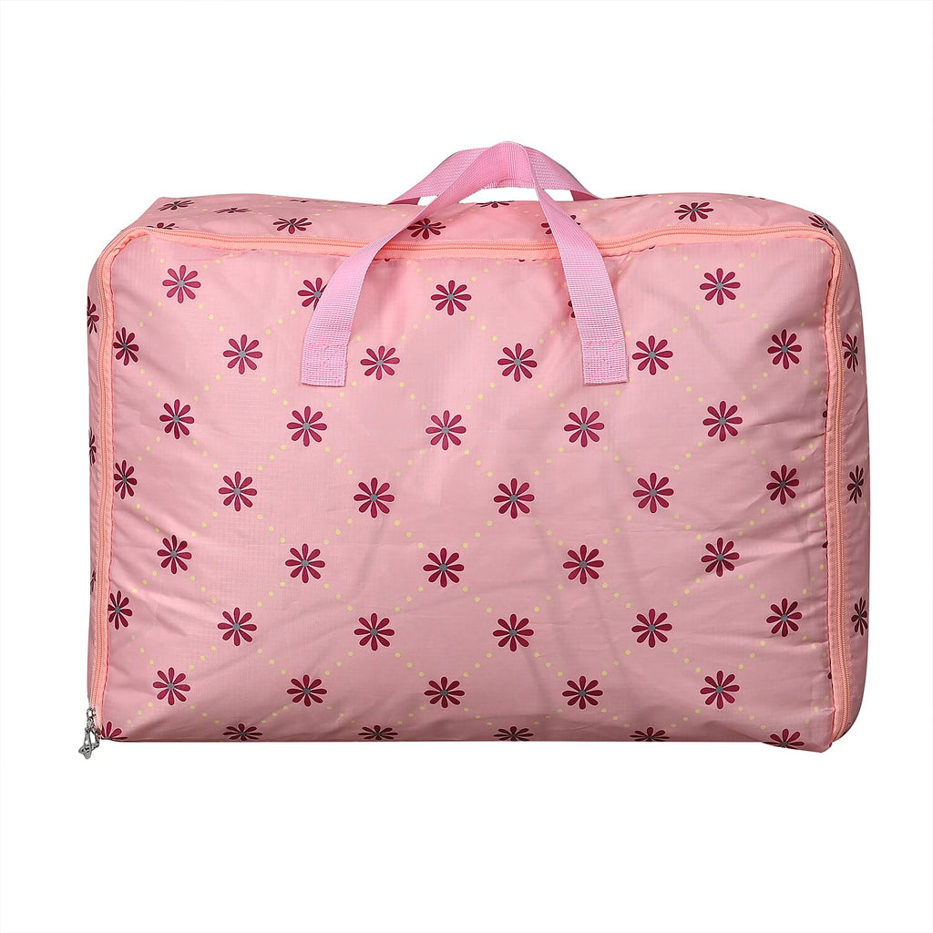 LIVMORE Set of 3 Polka Dot Pattern Storage Bags - Pink