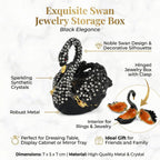 Livmore Swan Trinket Storage Box - Black