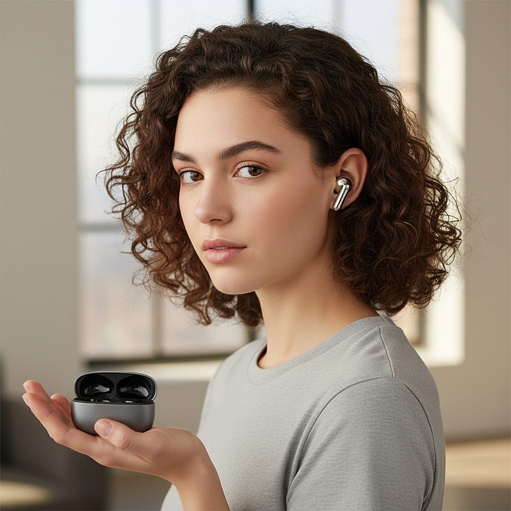 LIVMORE T108 TWS Bluetooth Translation Earphones | 300mAh Case, 4h Playtime - Black &amp; Silver 8243318 6