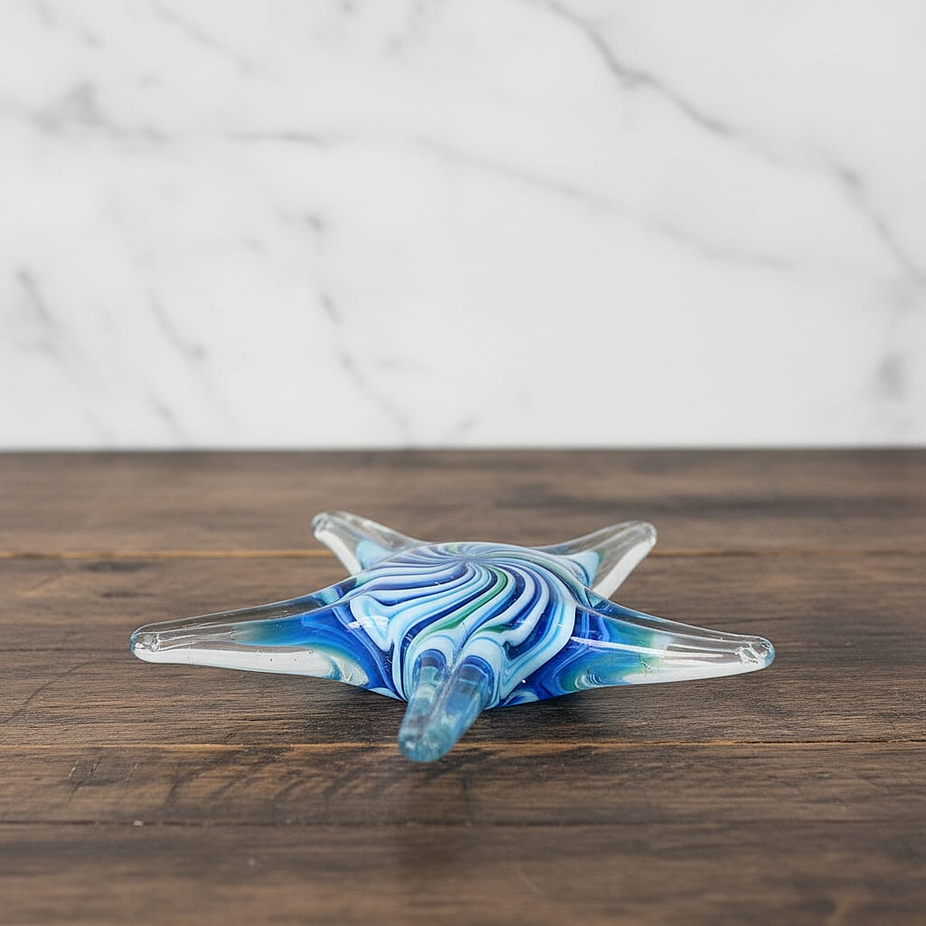 LIVMORE Starfish Glass Ornament for Home Decor - Multicolour 8242835 2