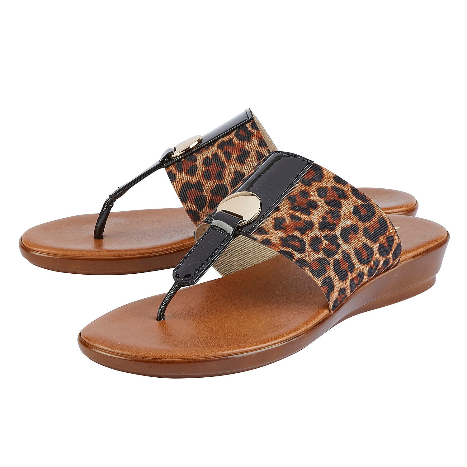 LOTUS Arna Leopard Pattern Women's Sandal - Brown 6262281 0
