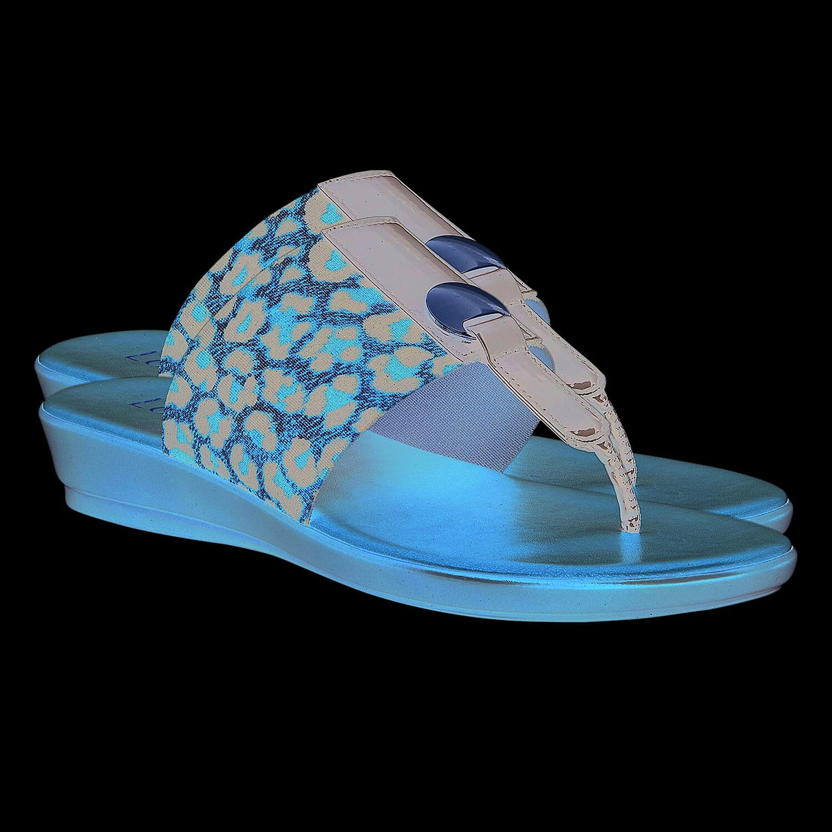 LOTUS Arna Leopard Pattern Women's Sandal - Brown 6262281 1