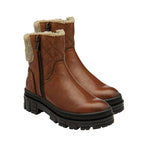 LOTUS - Black Leather Lavigne Zip-Up Boots (Size 3) - Tan