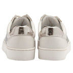 Lotus Siama White Floral Leather Lace-Up Trainers (Size 8)