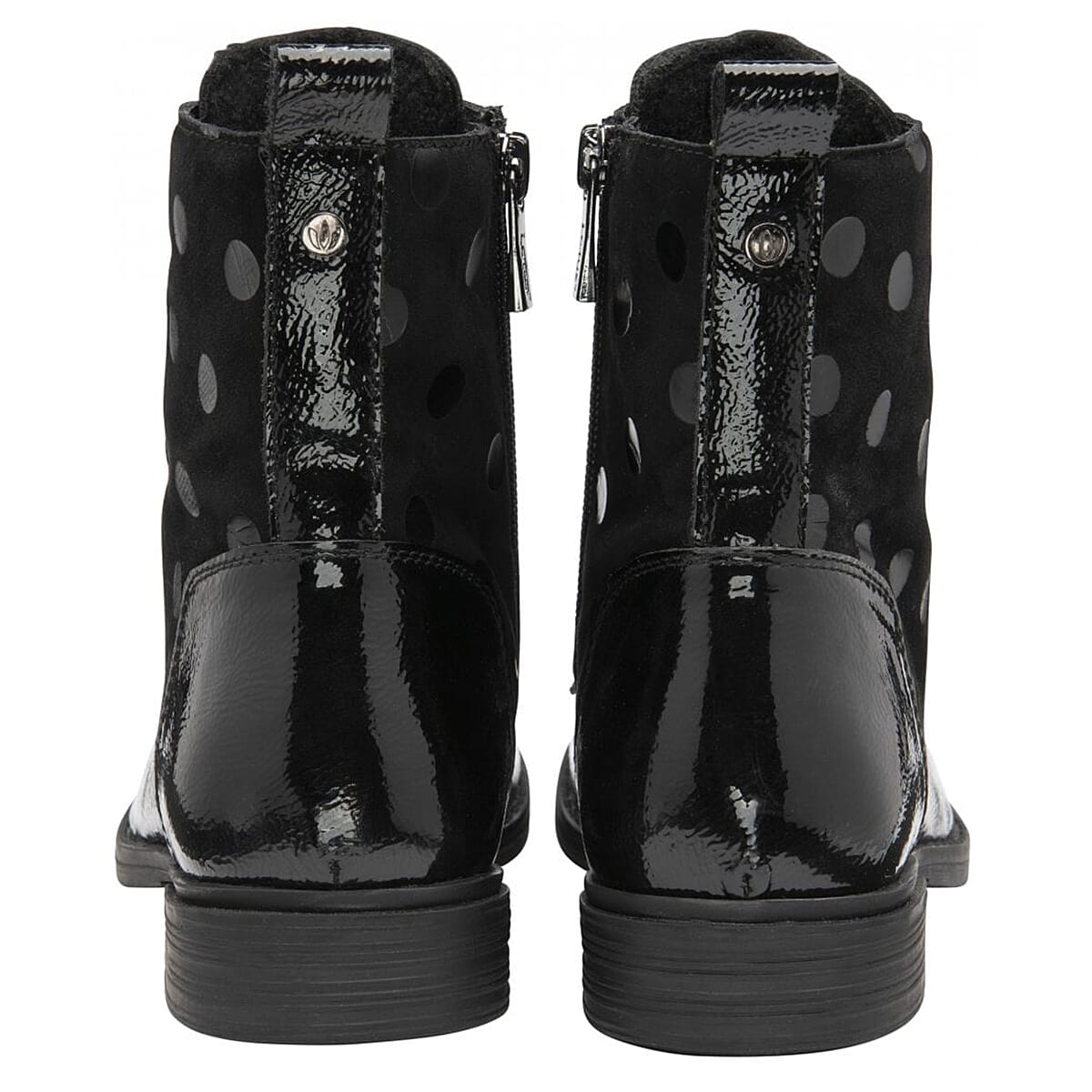 LOTUS Hawaii Ladies Leather Ankle Boots - BlackPatent 7666110 2