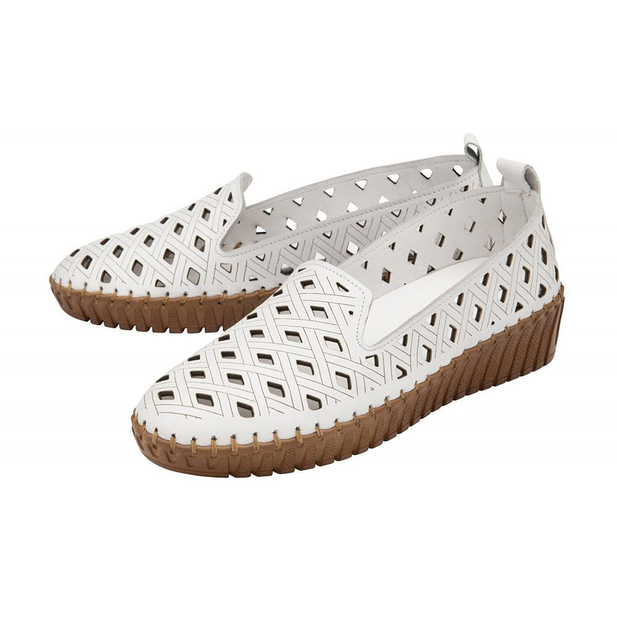 LOTUS Leather Karson Slip-On Shoes - White 7733714 0