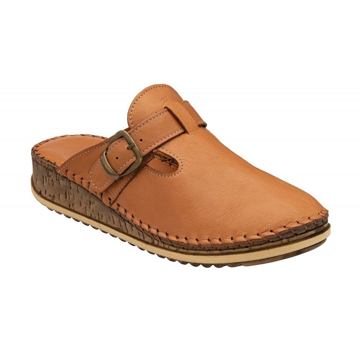 LOTUS Leather Kerry Round-Toe Mules - Tan 7733735 0