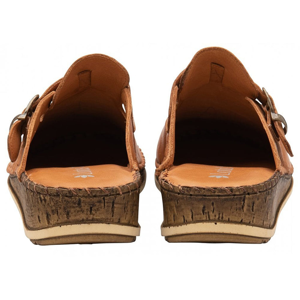 LOTUS Leather Kerry Round-Toe Mules (Size 3) - Tan