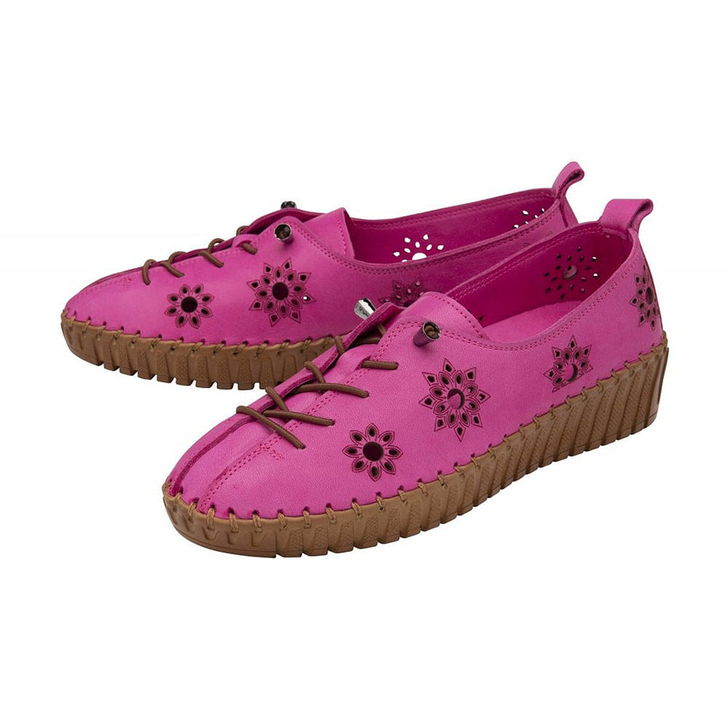LOTUS Leather Kristen Slip-On Shoes (Size 5) - Raspberry
