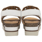 LOTUS Leather Melbourne Open-Toe Flatform Sandals (Size 4) - White