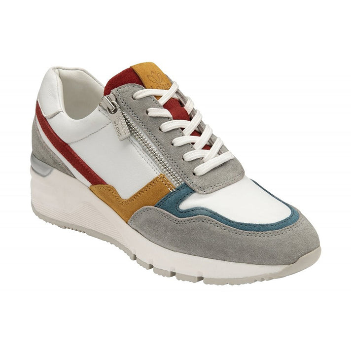 LOTUS Multi-Leather Suzuka Zip-Up Casual Trainers - White 7733669 2