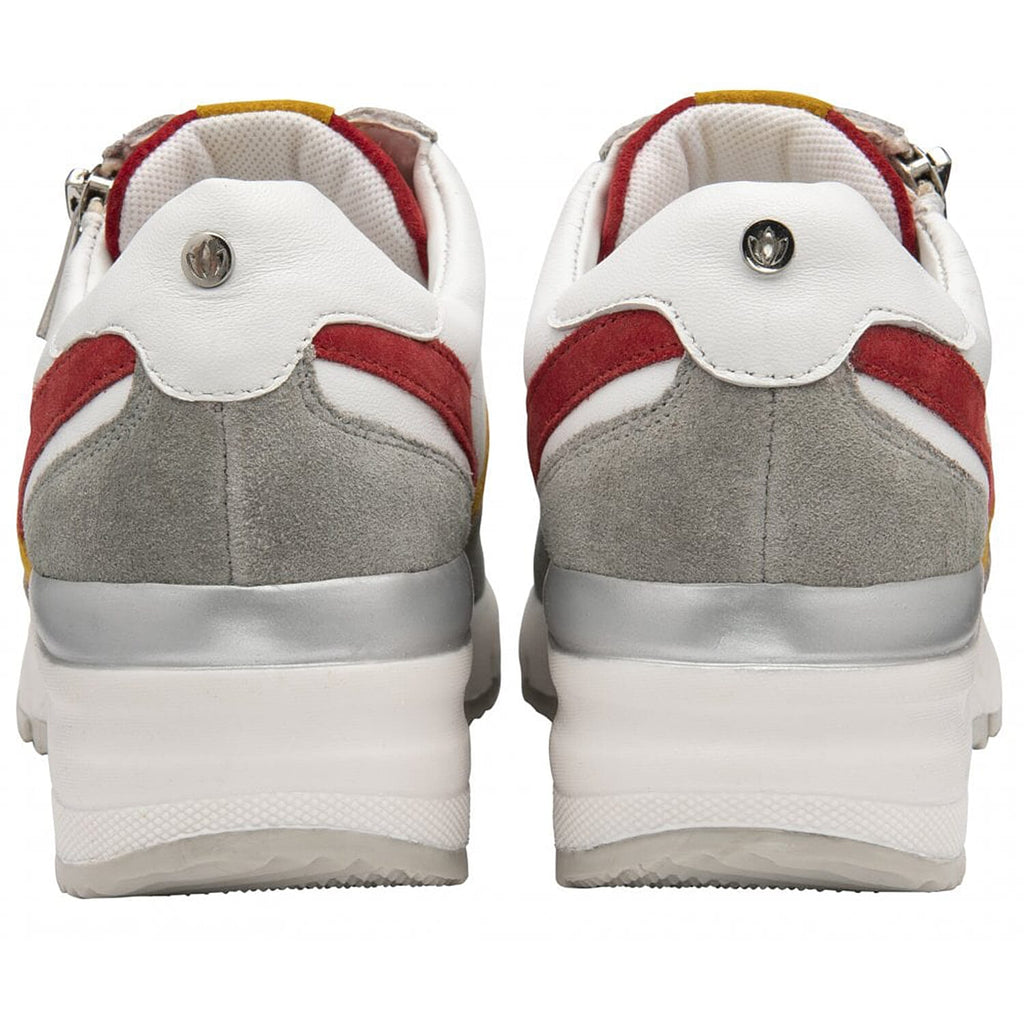 LOTUS Multi-Leather Suzuka Zip-Up Casual Trainers (Size 8) - White