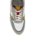 LOTUS Multi-Leather Suzuka Zip-Up Casual Trainers (Size 8) - White