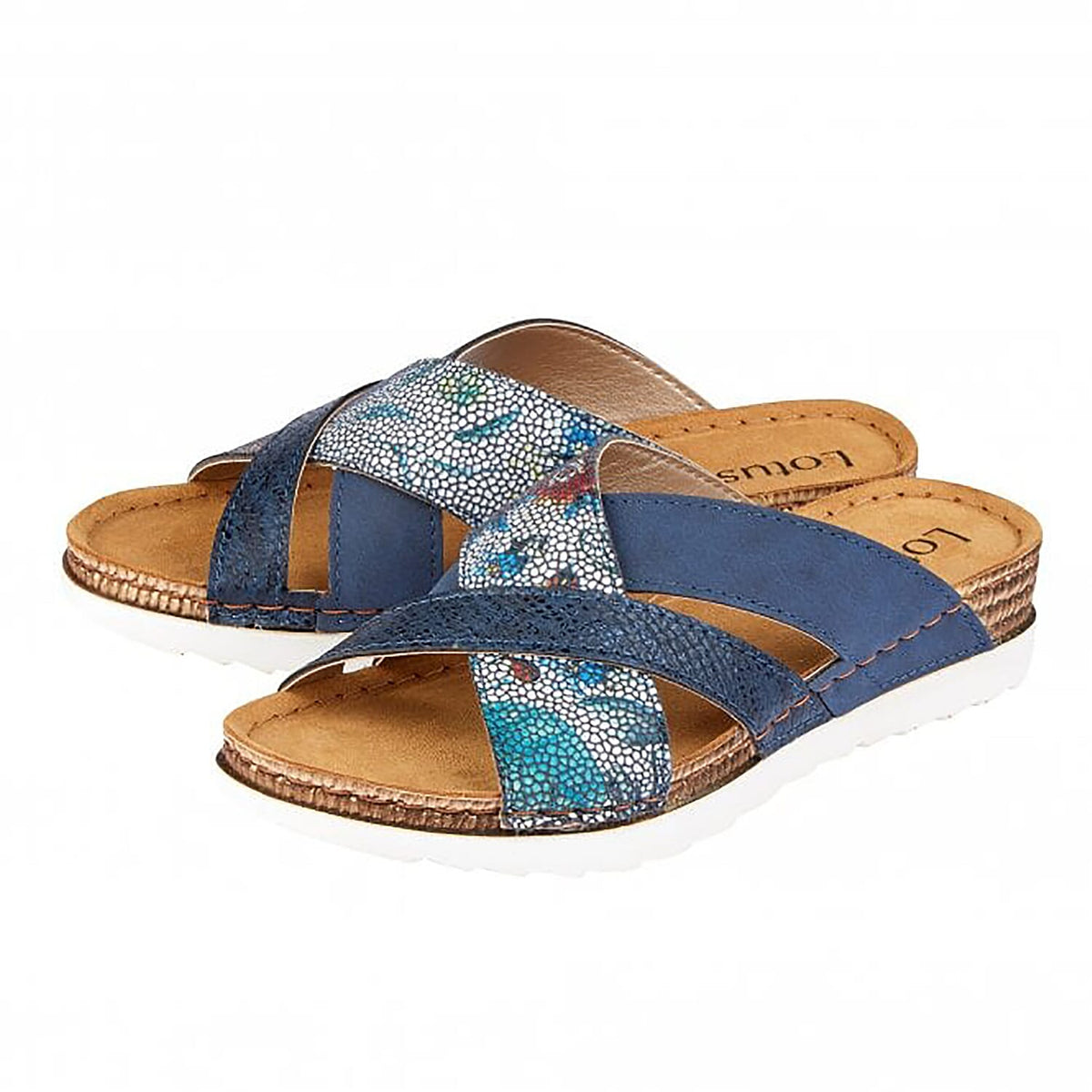 LOTUS Navy Ravenna Mule Sandals 6066537 0
