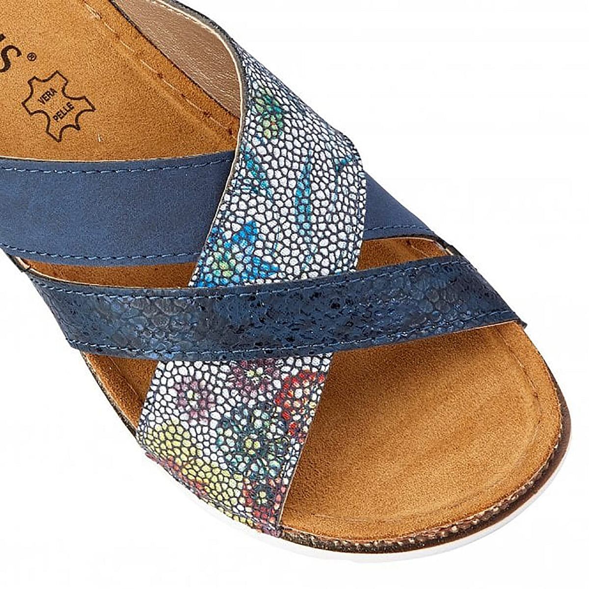 LOTUS Navy Ravenna Mule Sandals 6066537 3