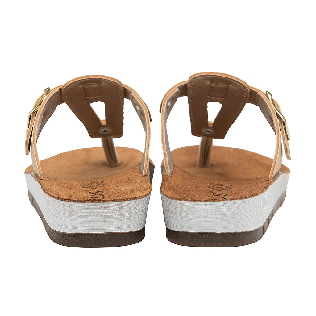 Lotus Leopard Print Palermo Toe-Post Sandals (Size 4) - Gold