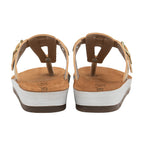 Lotus Leopard Print Palermo Toe-Post Sandals (Size 4) - Gold