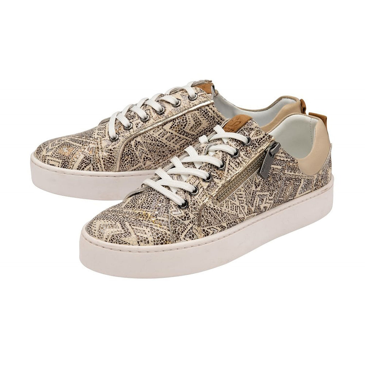 LOTUS Printed Leather Serene Casual Trainers - NaturalTribal 7733801 0