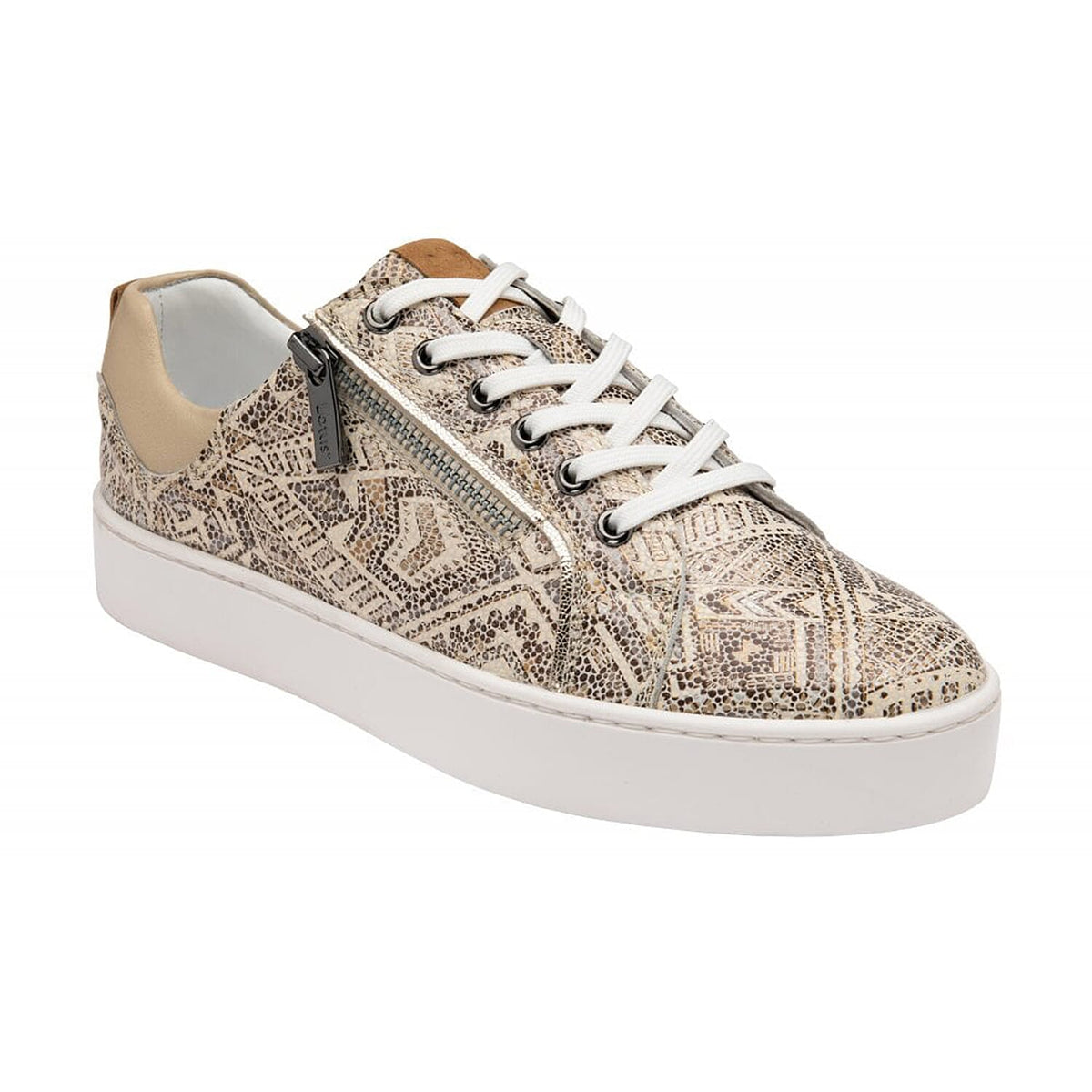 LOTUS Printed Leather Serene Casual Trainers - NaturalTribal 7733801 1