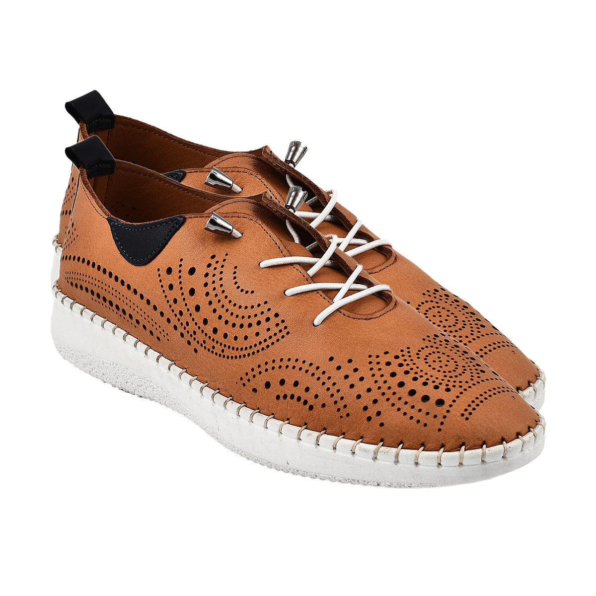 LOTUS Womens Katya Leather Trainers - Tan 7592293 2