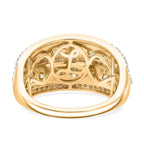 Red Carpet Collection- 14K Yellow Gold SGL Certified Earth Mined Yellow Diamond & White Diamond Band Ring 2.00 Ct. 4.50 gram.
