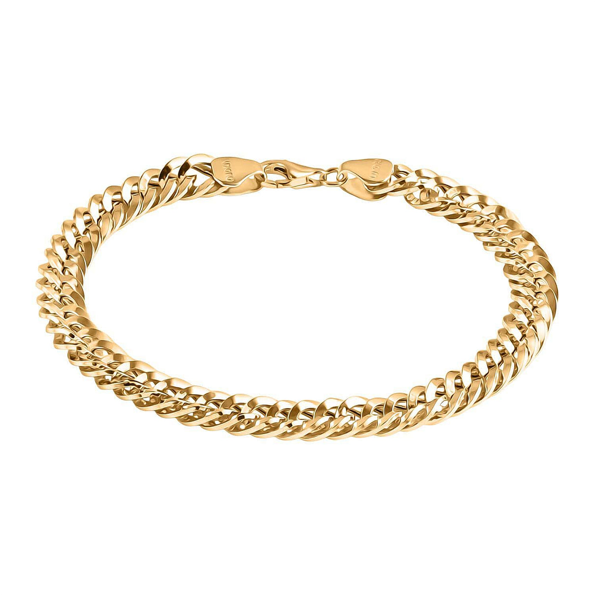 LUXORO 9K Yellow Gold 6.5MM Curb Bracelet with Lobster Clasp 7.5 Inch 8265529 0