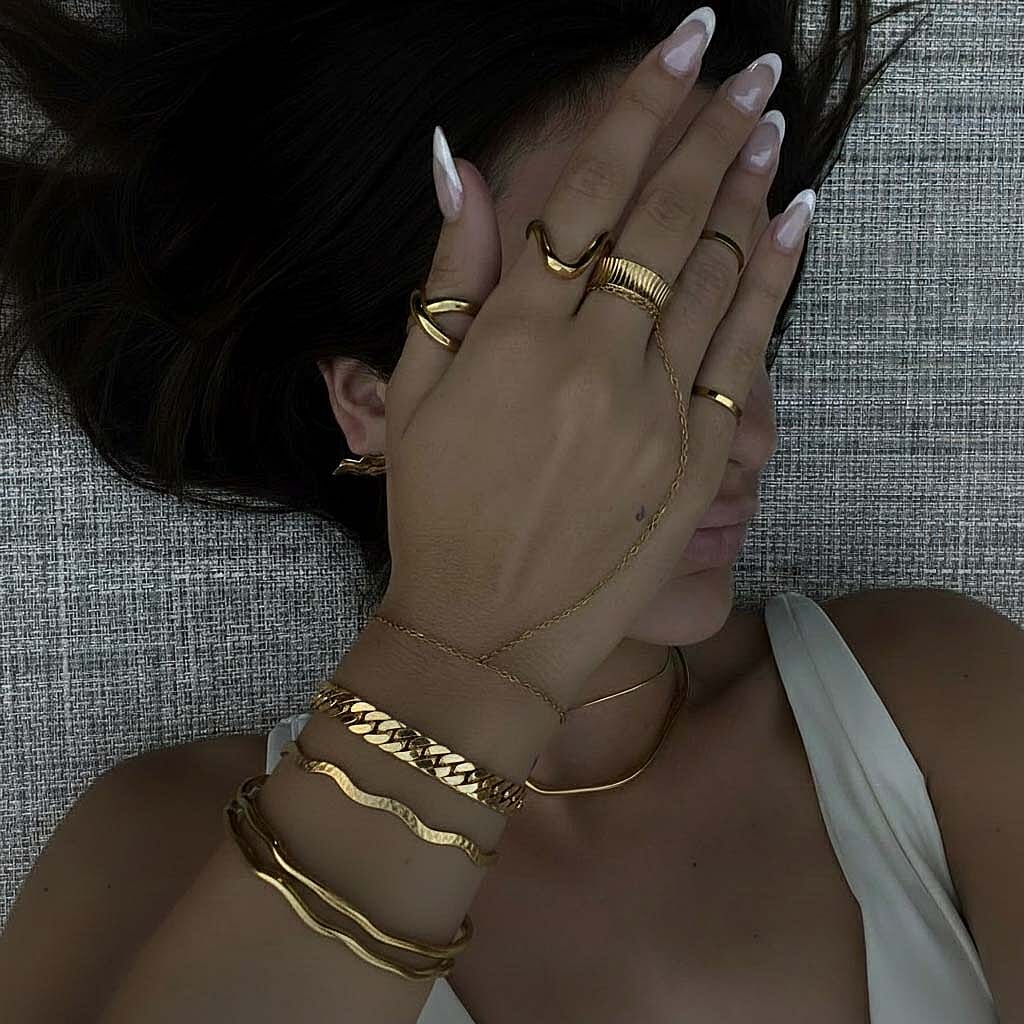 LUXORO 9K Yellow Gold 6.5MM Curb Bracelet with Lobster Clasp 7.5 Inch 8265529 5