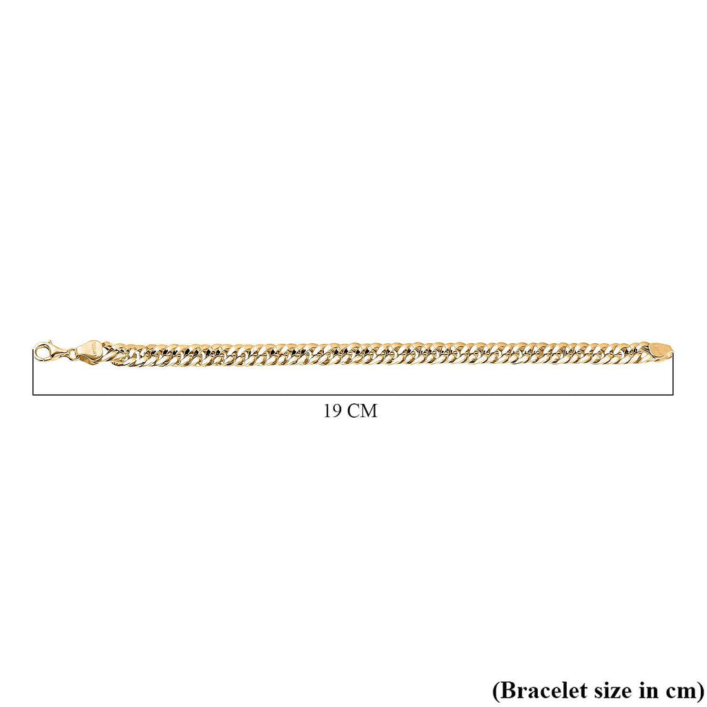 9K Yellow Gold Curb Bracelet (Size - 7.5) with Lobster Clasp, Gold Wt. 5.50 Gms.