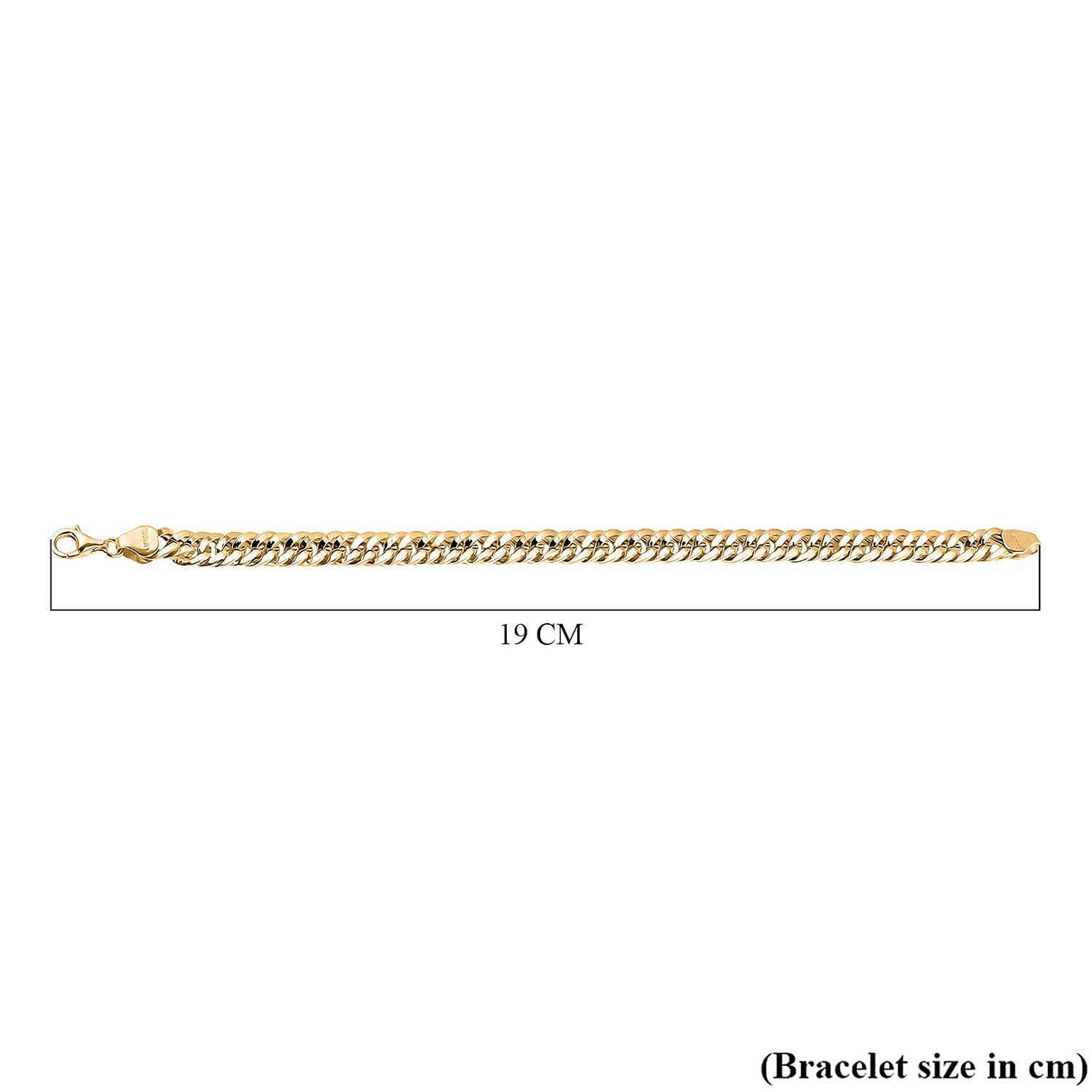LUXORO 9K Yellow Gold 6.5MM Curb Bracelet with Lobster Clasp 7.5 Inch 8265529 8