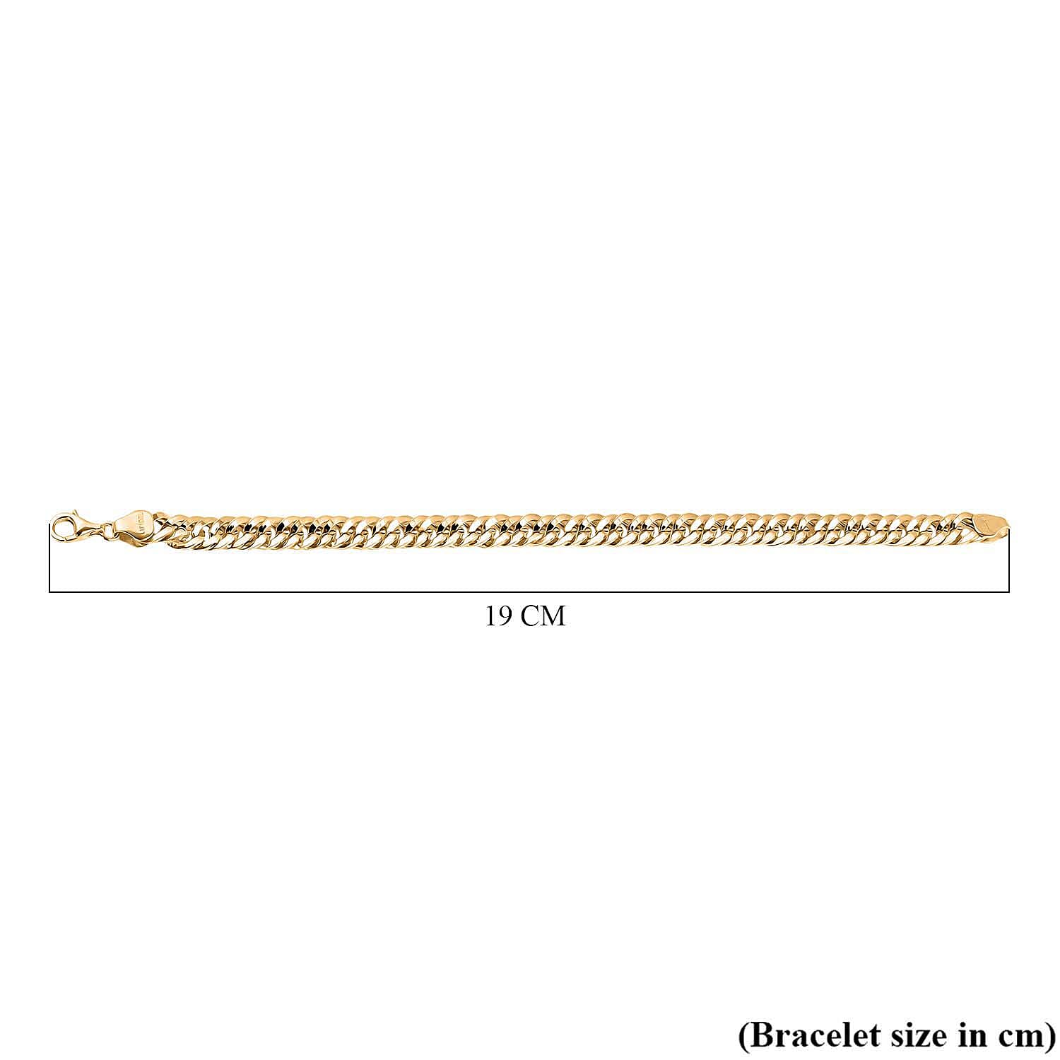 LUXORO 9K Yellow Gold 6.5MM Curb Bracelet with Lobster Clasp 7.5 Inch 8265529 8