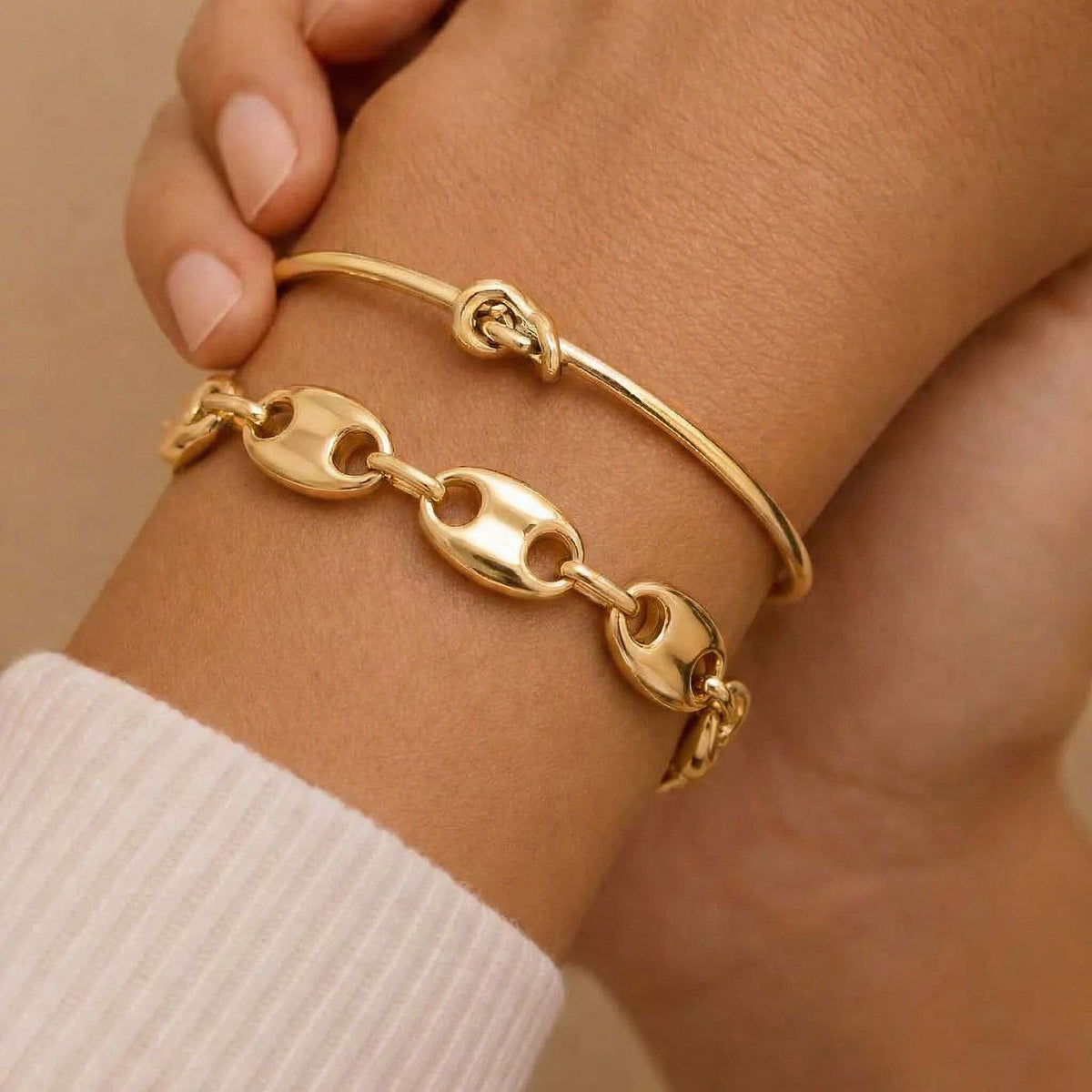 LUXORO Designer Inspired 9K Yellow Gold Bracelet with Lobster Clasp 7.5 inch 8263709 1