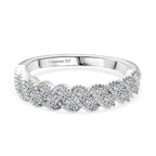 Luxuriant Lab Grown Diamond (SI-GH) Ring in Rhodium Overlay Sterling Silver 0.52 Ct.