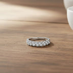 Luxuriant Lab Grown Diamond (SI-GH) Ring in Rhodium Overlay Sterling Silver 0.52 Ct.