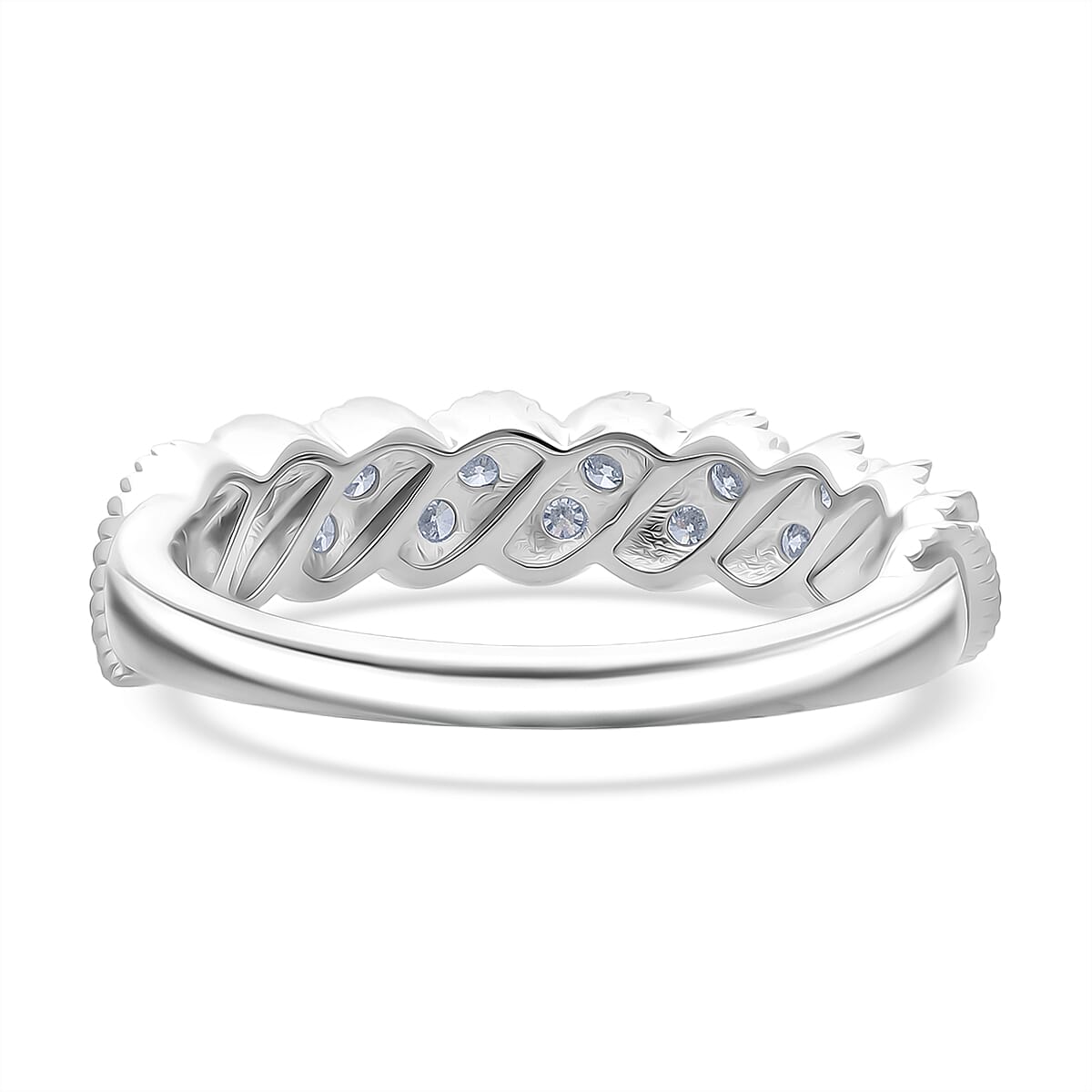 LUXURIANT 0.5 Ct. Lab Grown Diamond Cluster Ring in Rhodium Overlay Sterling Silver 8312303 5