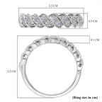 Luxuriant Lab Grown Diamond (SI-GH) Ring in Rhodium Overlay Sterling Silver 0.52 Ct.