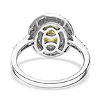 Luxuriant Diamond 950 Platinum Lab Grown Yellow Diamond & White Lab Grown Diamond Ring 1.49 Ct, Platinum Wt. 5.13 Gms