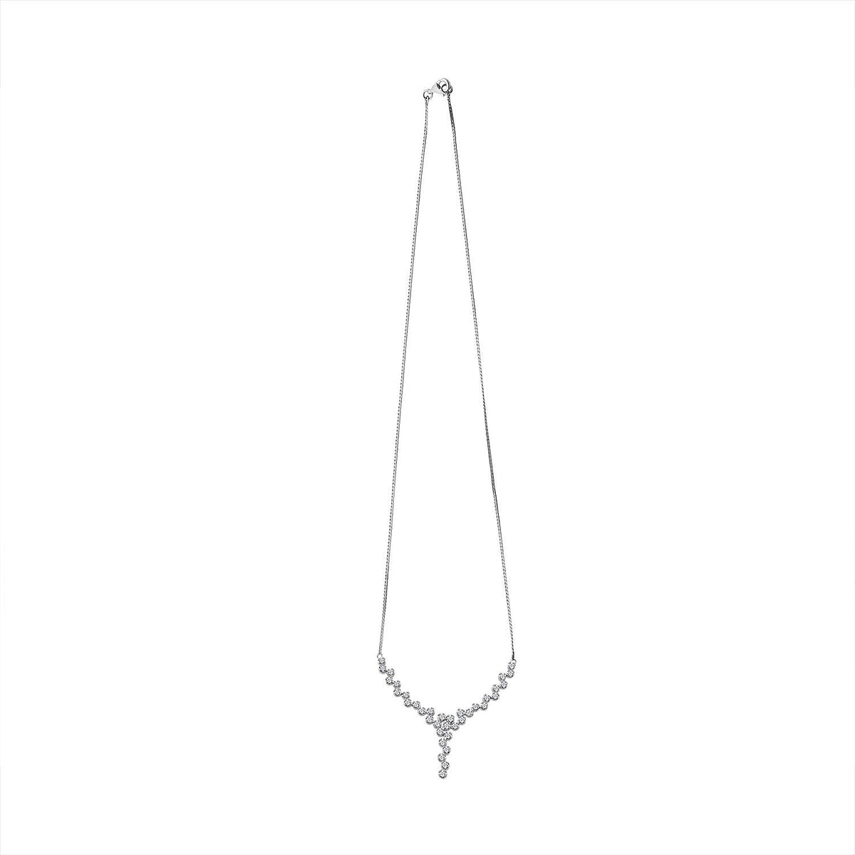 LUXURIANT 1.50 Ct. Lab Grown Diamond Necklace with Lobster Clasp in Rhodium Overlay Sterling Silver 18 Inch 8182862 7