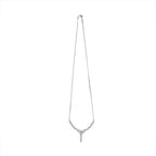 Luxuriant Red Carpet Collection - Lab Grown Diamond (SI-GH) Bubble Necklace (Size 18) in Rhodium Overlay Sterling Silver 1.50 Ct, Silver Wt. 6.90 Gms.