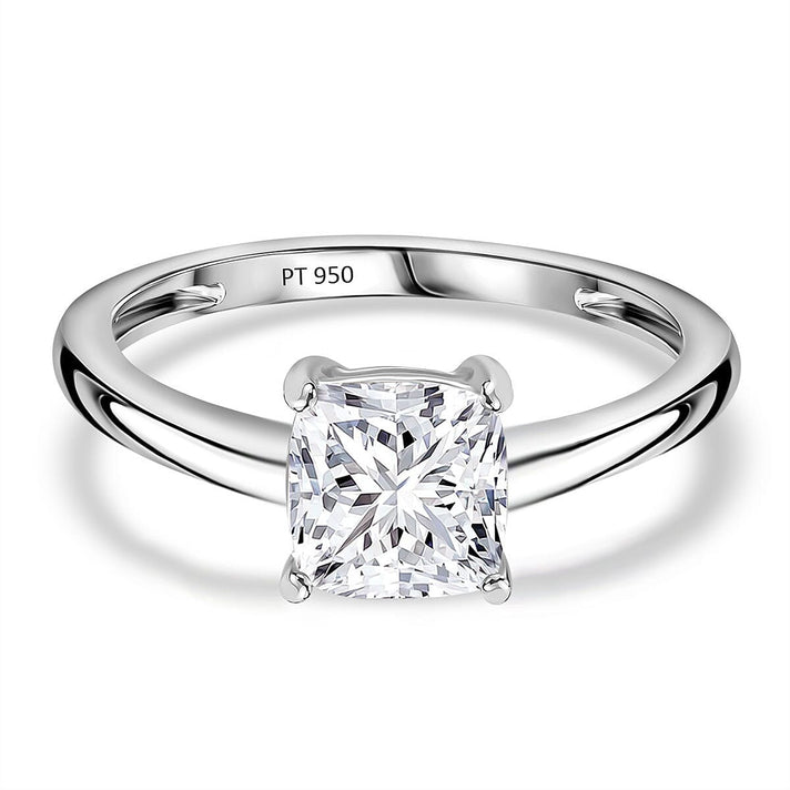 LUXURIANT 1 Ct. Lab Grown Diamond Cushion-Cut Solitaire Ring in 950 Platinum SGL Certified 8067016 1