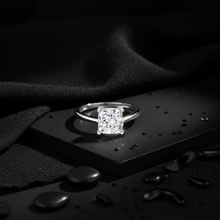 LUXURIANT 1 Ct. Lab Grown Diamond Cushion-Cut Solitaire Ring in 950 Platinum SGL Certified 8067016 2