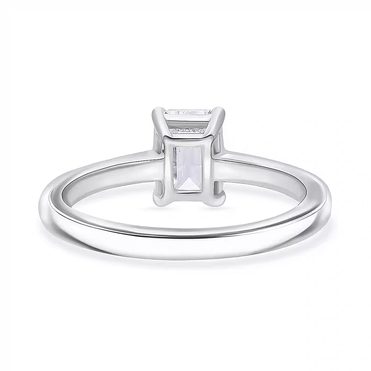 LUXURIANT 1 Ct. Lab Grown Diamond Emerald-Cut Solitaire Ring in 950 Platinum SGL Certified 8066985 5