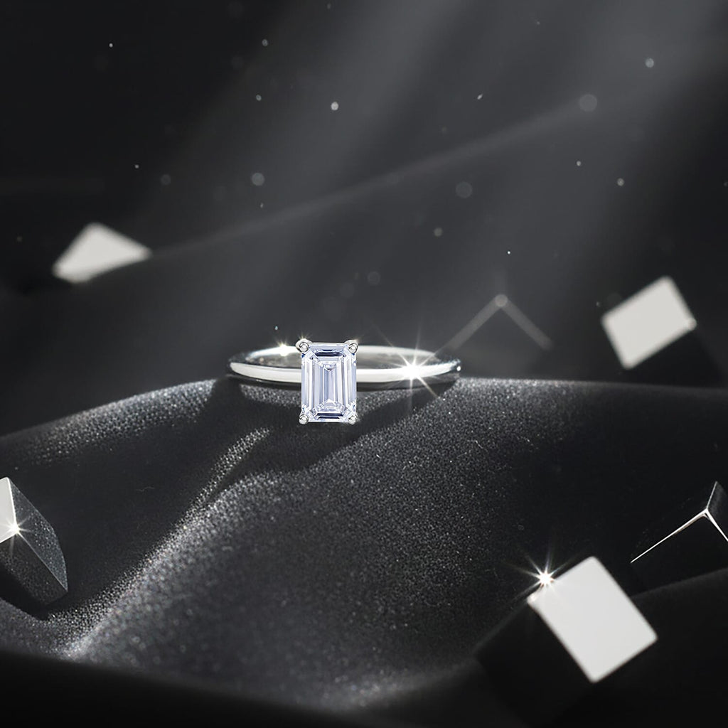950 Platinum SI Lab Grown Diamond GH, SI Ring, Platinum Wt.3.9 Gms  1.030  Ct.