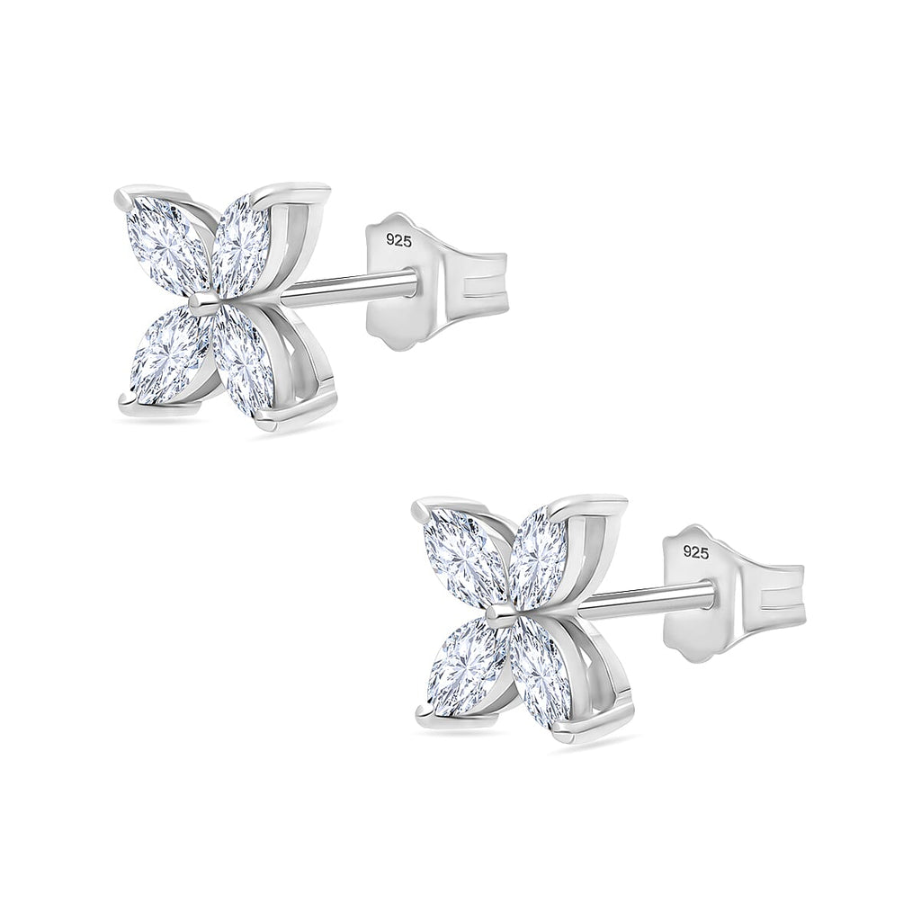 Luxuriant Diamond Lab Grown Diamond VS-G-H Earring with Push Back in Platinum Overlay Sterling Silver 1.00 Ct