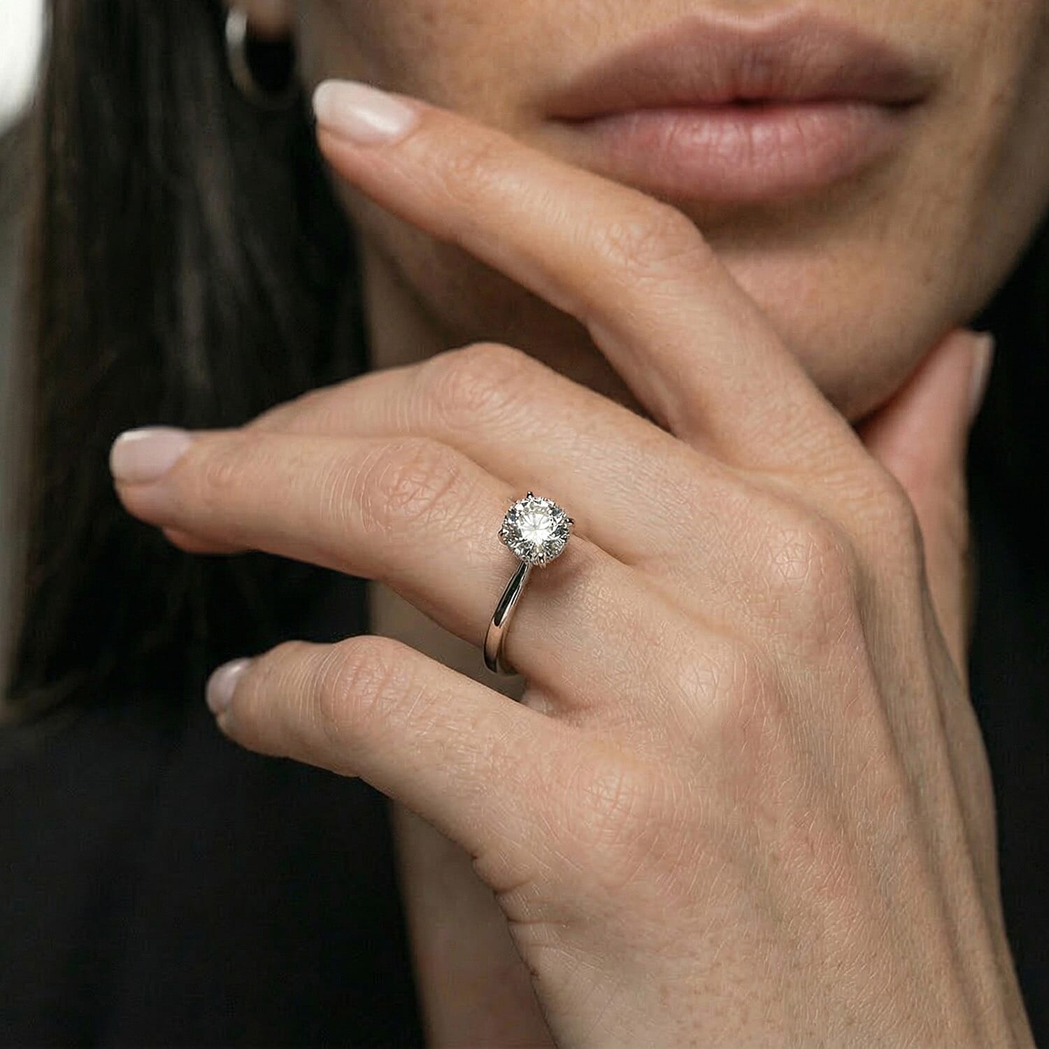 LUXURIANT 1 Ct. Lab Grown Diamond Solitaire Ring in 950 Platinum IGI Certified (VS-E) 8170856 5