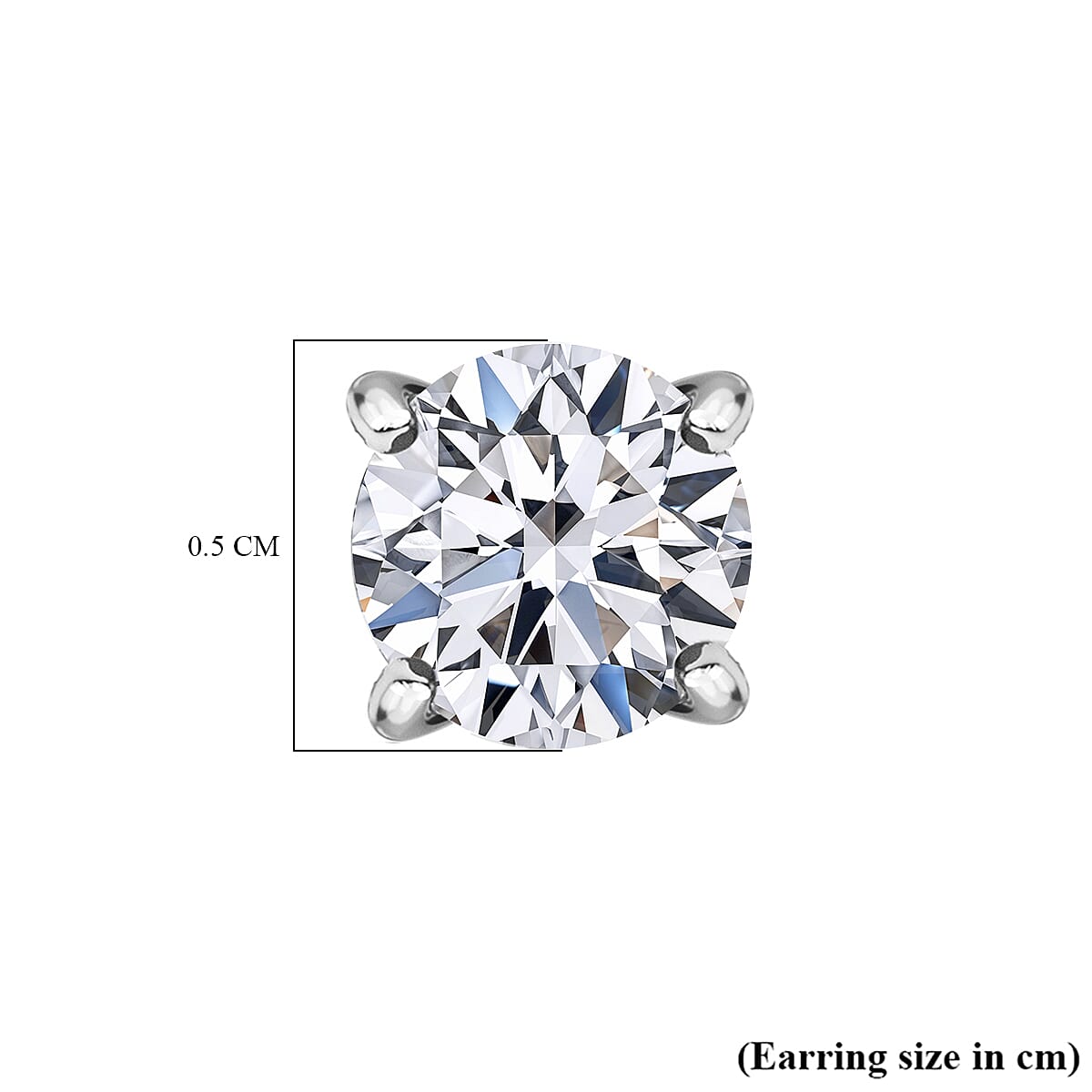 LUXURIANT 1 Ct. Lab Grown Diamond Solitaire Stud Push Back Earrings in 9K White Gold SGL Certified (VS/E-F) 8136137 6