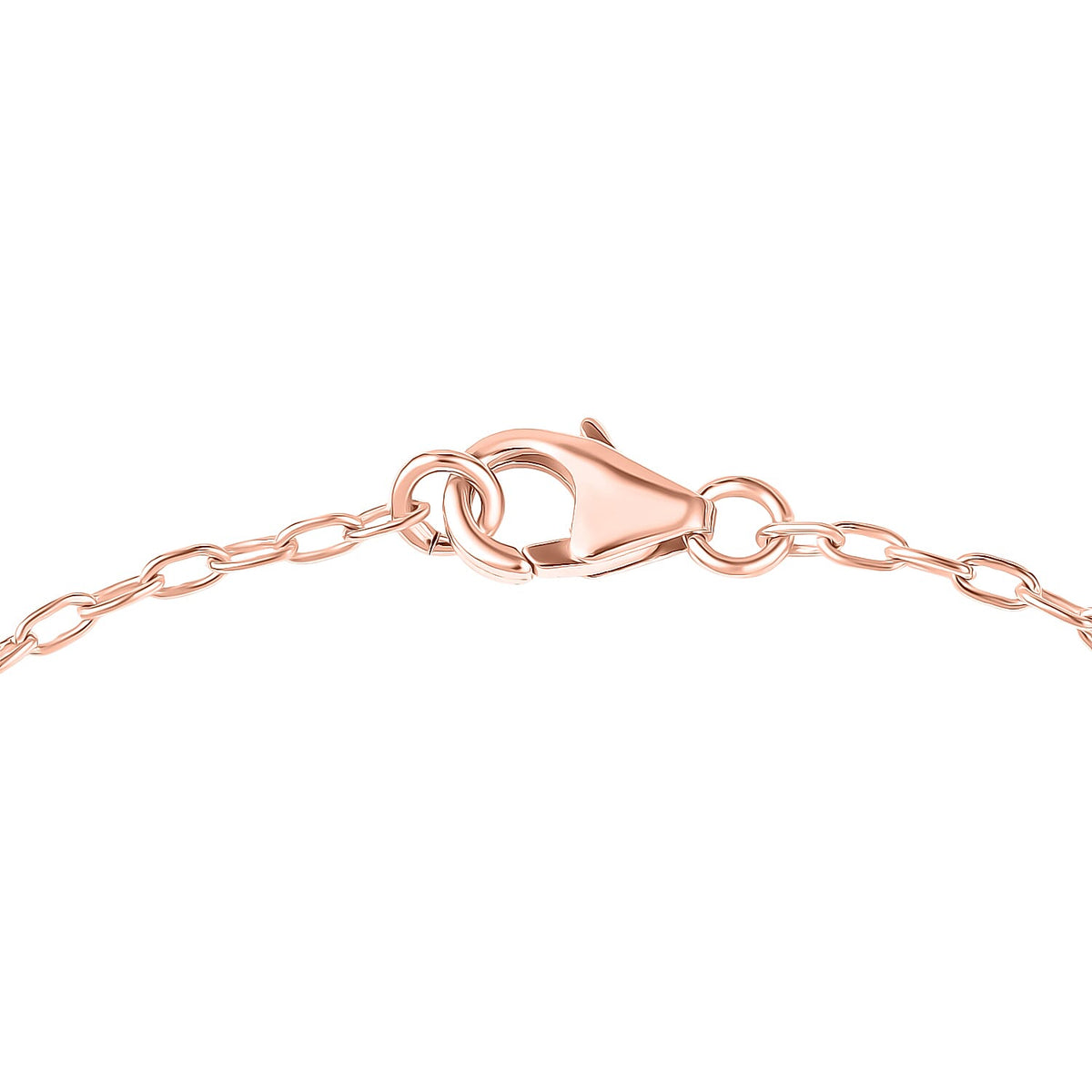 LUXURIANT 1 Ct. Lab Grown Diamond Tennis Chain Bracelet (Size - 7.5) with Lobster Clasp in 18K Vermeil Rose Gold Plated Sterling Silver (SI/GH) 8285590 4