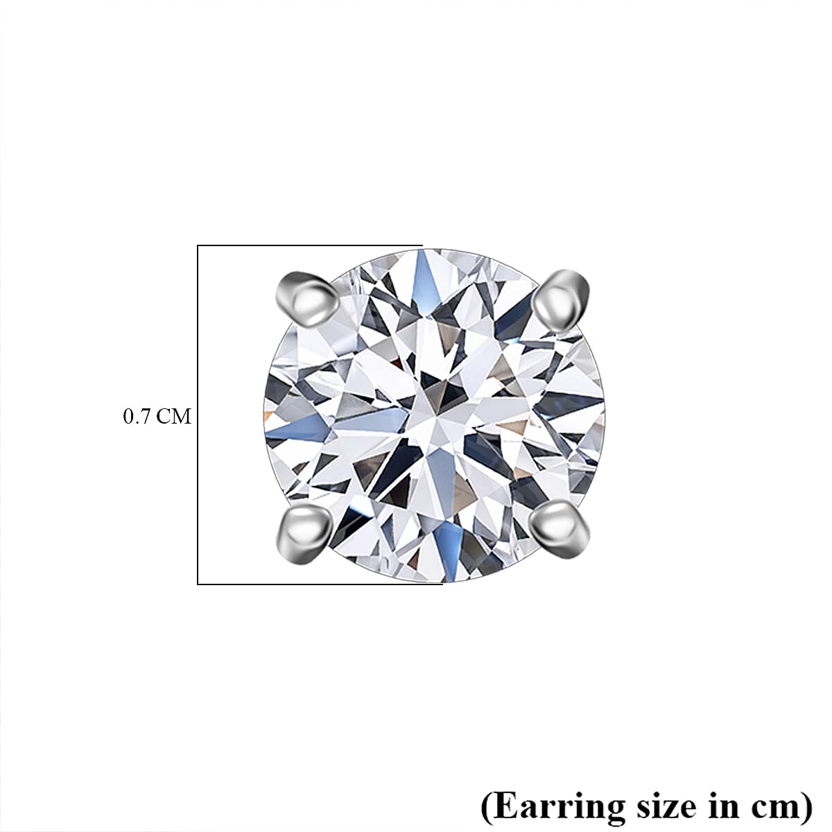 LUXURIANT 3 Ct. Lab Grown Diamond Solitaire Stud Earrings with Screw Back in 14K White Gold IGI Certified 8164284 6