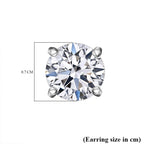 Luxuriant Diamond 3 Ct. Lab Grown Diamond Solitaire Stud Earrings in 14K White Gold, SGL Certified