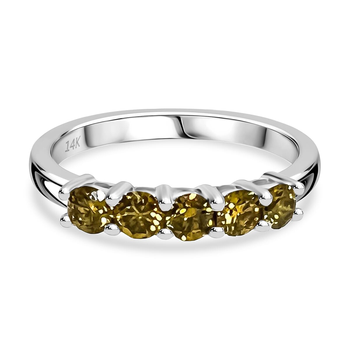 LUXURIANT 14K White Gold VS Lab Grown Yellow Diamond Ring 0.60 Ct. 8020775 0