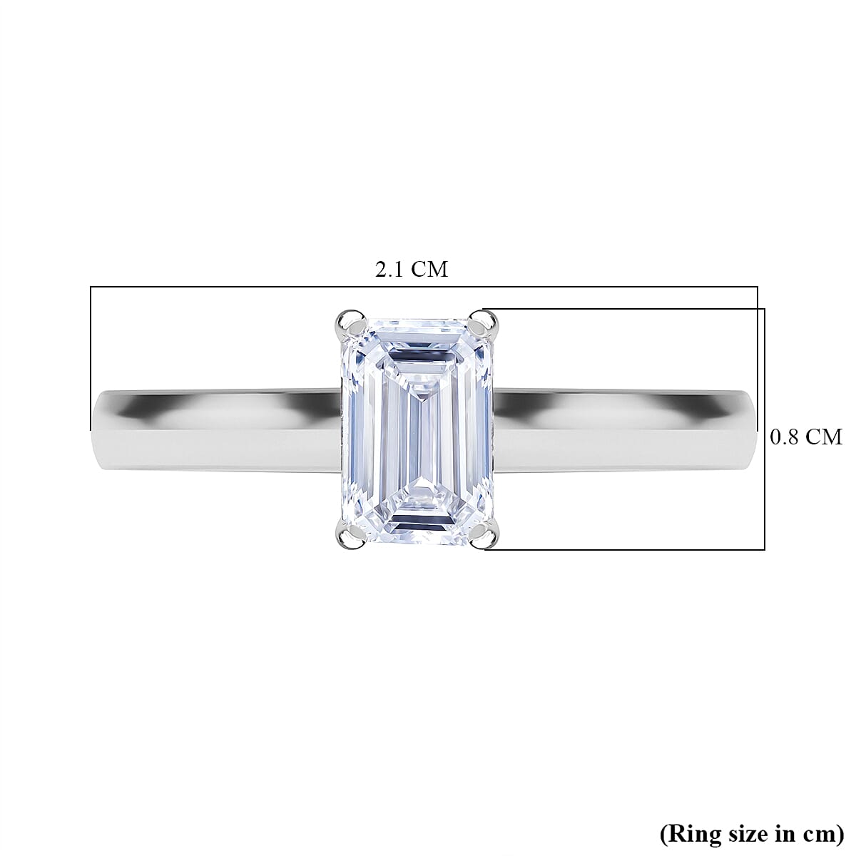 Luxuriant Diamond - 950 Platinum SGL Certified Lab Grown Diamond Emerald Cut  (VS-G-H) Ring 2.00 Ct. 7984768 11